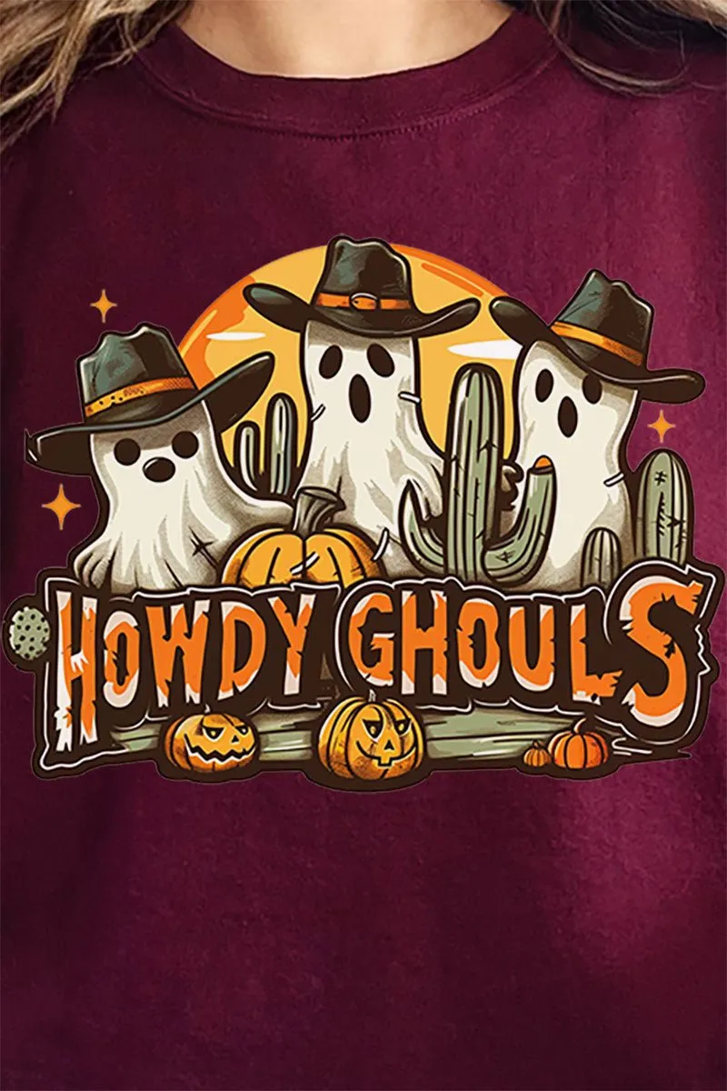 Western Howdy Ghouls Heavy-weight Crew Sweatshirt