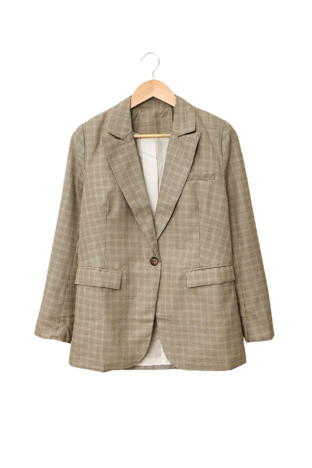 Women's Long Sleeve Casual Blazer Button Open Front Jacket Suit